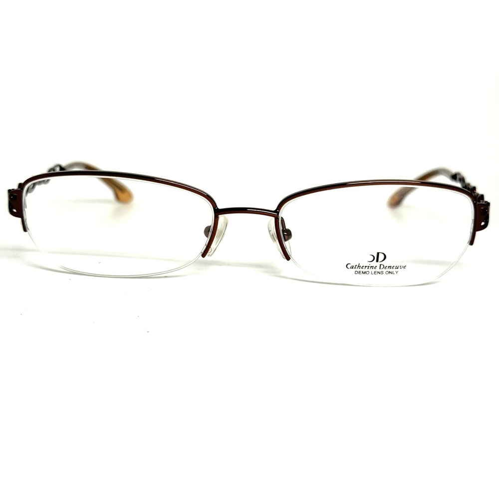 Catherine‎ Deneuve CD-246 BRN Eyeglasses Brown Semi-Rimless Frames 52-17-140